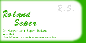 roland seper business card